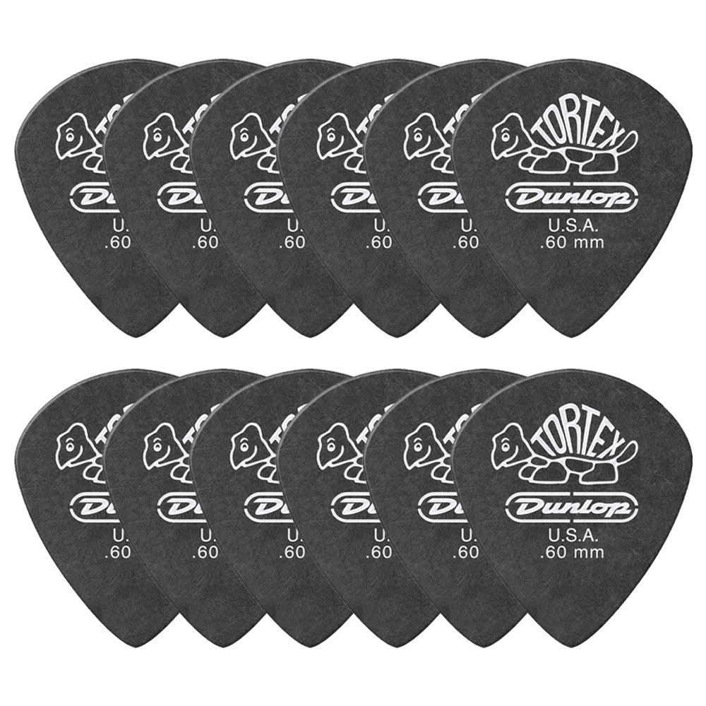 Jim Dunlop ジム ダンロップ 482R TORTEX Pitch Black Jazz III ジャズタイプギター ピック 12枚入り