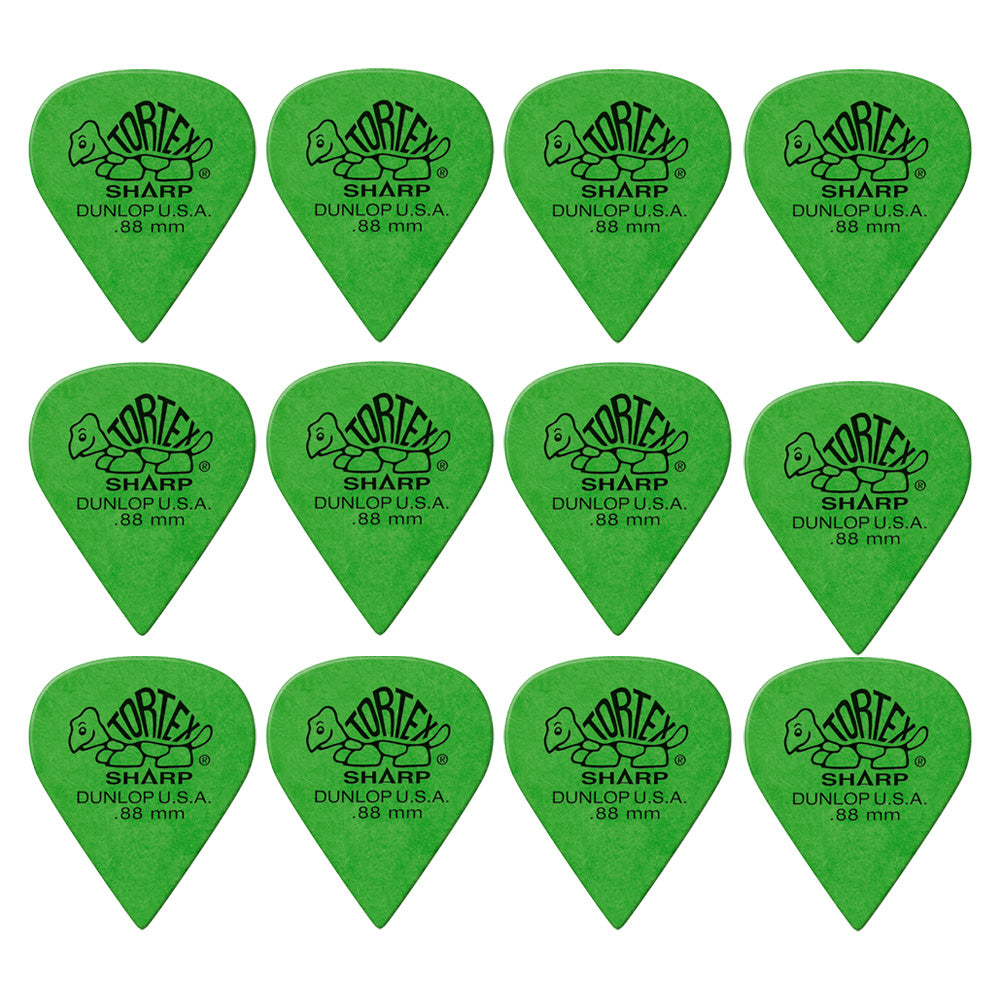 Jim Dunlop TORTEX SHARP 412- ◯◯ ギターピック 12枚入り
