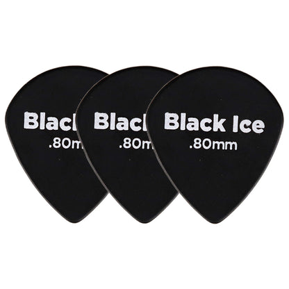 D'Addario Black Ice Jazzギターピック 3枚入り ジャズタイプ Delrin製