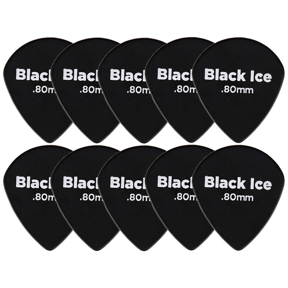 D'Addario Black Ice Jazzギターピック 10枚入り ジャズタイプ Delrin製