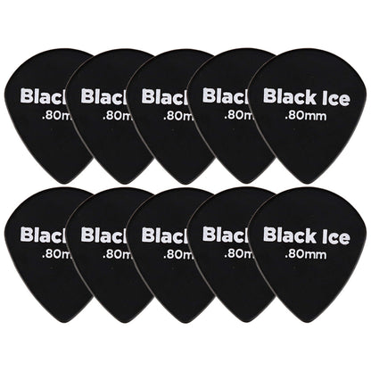 D'Addario Black Ice Jazzギターピック 10枚入り ジャズタイプ Delrin製