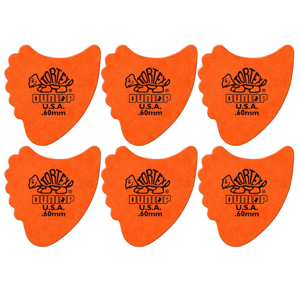 Jim Dunlop TORTEX FIN ギターピック フィンタイプ 414-◯◯ 6枚入り