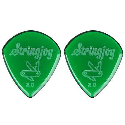 Stringjoy  ストリングジョイ ギターピック 2枚入り 耐摩耗 滑り止め仕様