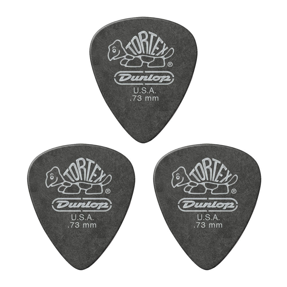 JIM Dunlop Tortex べっ甲柄 ブラックシルバー スタンダード ギターピック 488R 3枚入り