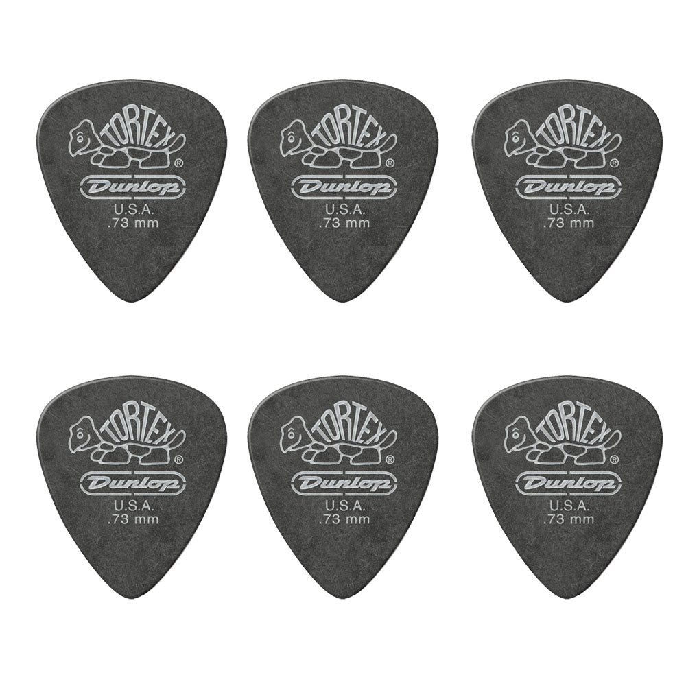 JIM Dunlop Tortex べっ甲柄 ブラックシルバー スタンダード ギターピック 488R 6枚入り