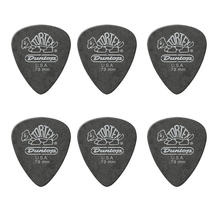 JIM Dunlop Tortex べっ甲柄 ブラックシルバー スタンダード ギターピック 488R 6枚入り
