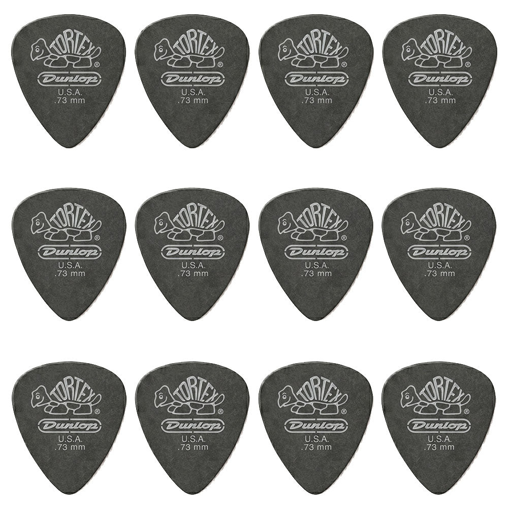 JIM Dunlop Tortex べっ甲柄 ブラックシルバー スタンダード ギターピック 488R 12枚入り