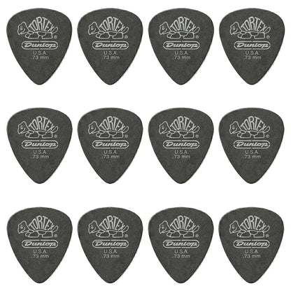 JIM Dunlop Tortex べっ甲柄 ブラックシルバー スタンダード ギターピック 488R 12枚入り