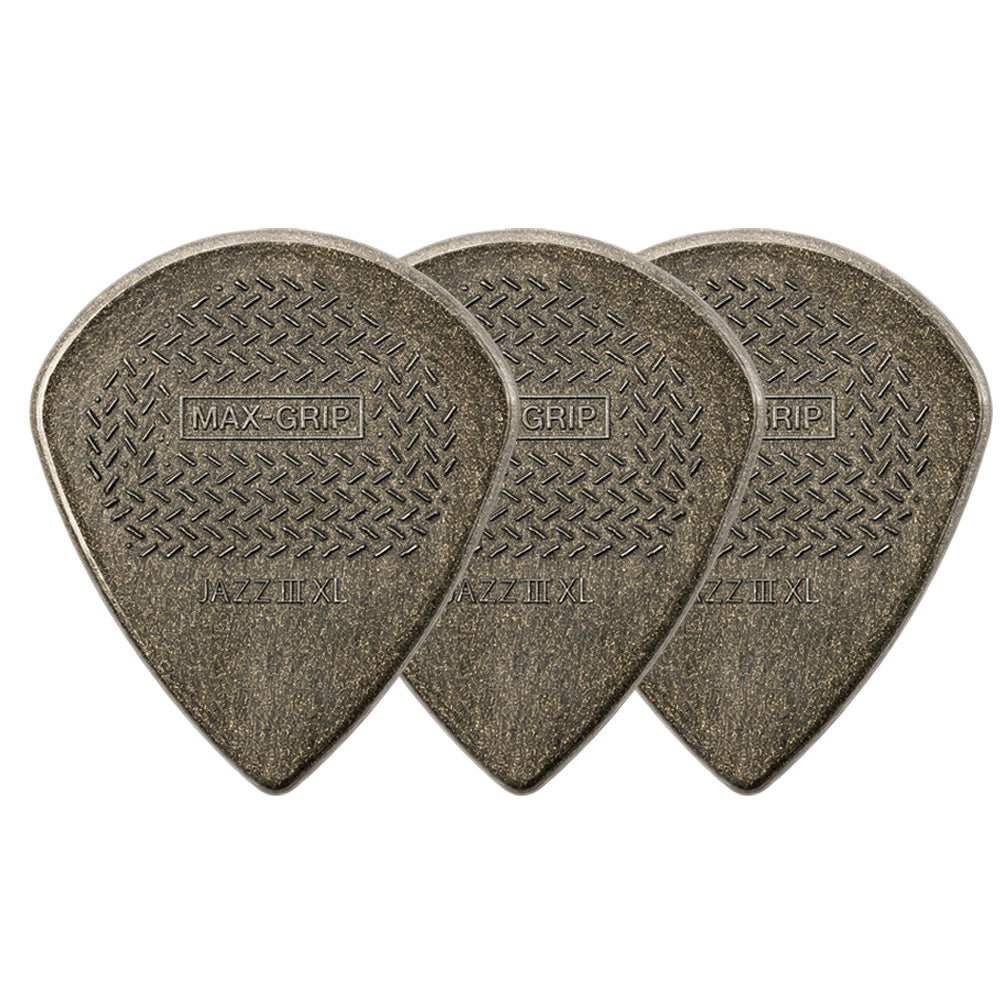 Jim Dunlop MAX-GRIP Jazz III XL ギターピック 3枚入り