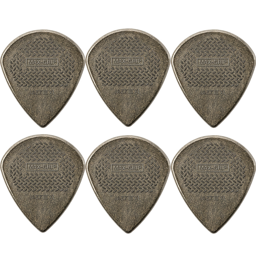Jim Dunlop MAX-GRIP Jazz III XL ギターピック 6枚入り