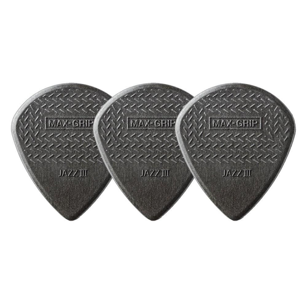 Jim Dunlop ジム ダンロップ 471R MAX-GRIP JAZZ III ギターピック 3枚入り