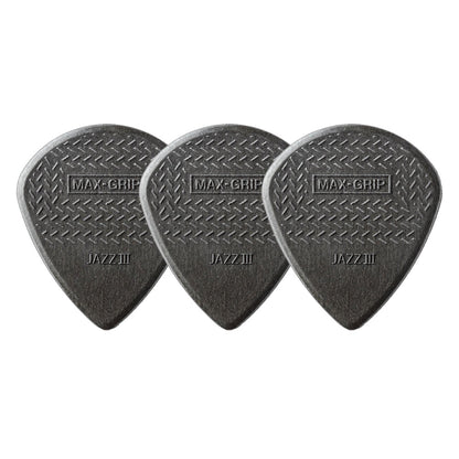 Jim Dunlop ジム ダンロップ 471R MAX-GRIP JAZZ III ギターピック 3枚入り