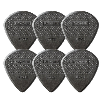 Jim Dunlop ジム ダンロップ 471R MAX-GRIP JAZZ III ギターピック 6枚入り