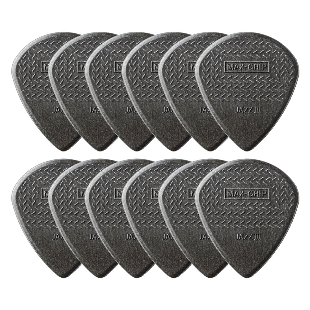 Jim Dunlop ジム ダンロップ 471R MAX-GRIP JAZZ III ギターピック 12枚入り