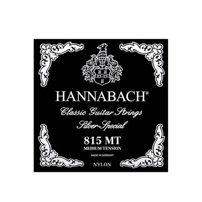 HANNABACH ハナバッハ 銀メッキ巻きクラシックギター弦 ナイロンセット弦 単品弦 ハーフセットクラシック 815シリーズ ミディアムテンション ハイテンション ナイロン弦 ドイツ製