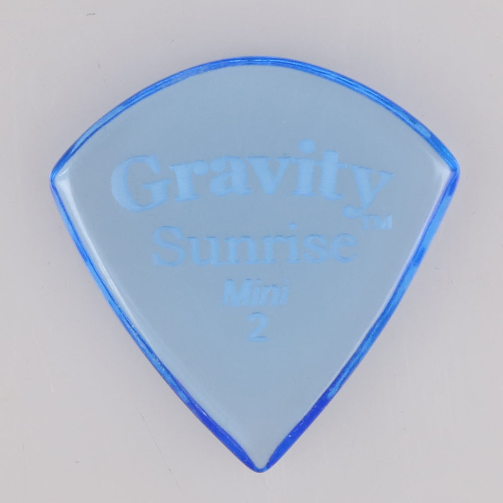 Gravity グラビティSunrise Mini ギターピック ジャズタイプ GSUM2P blue 耐久性1枚入り