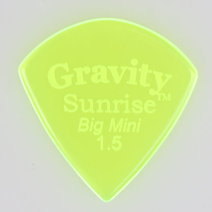 Gravity グラビティ Sunrise big mini ギターピック GSUB15P green 滑り止め耐久性 1枚入り