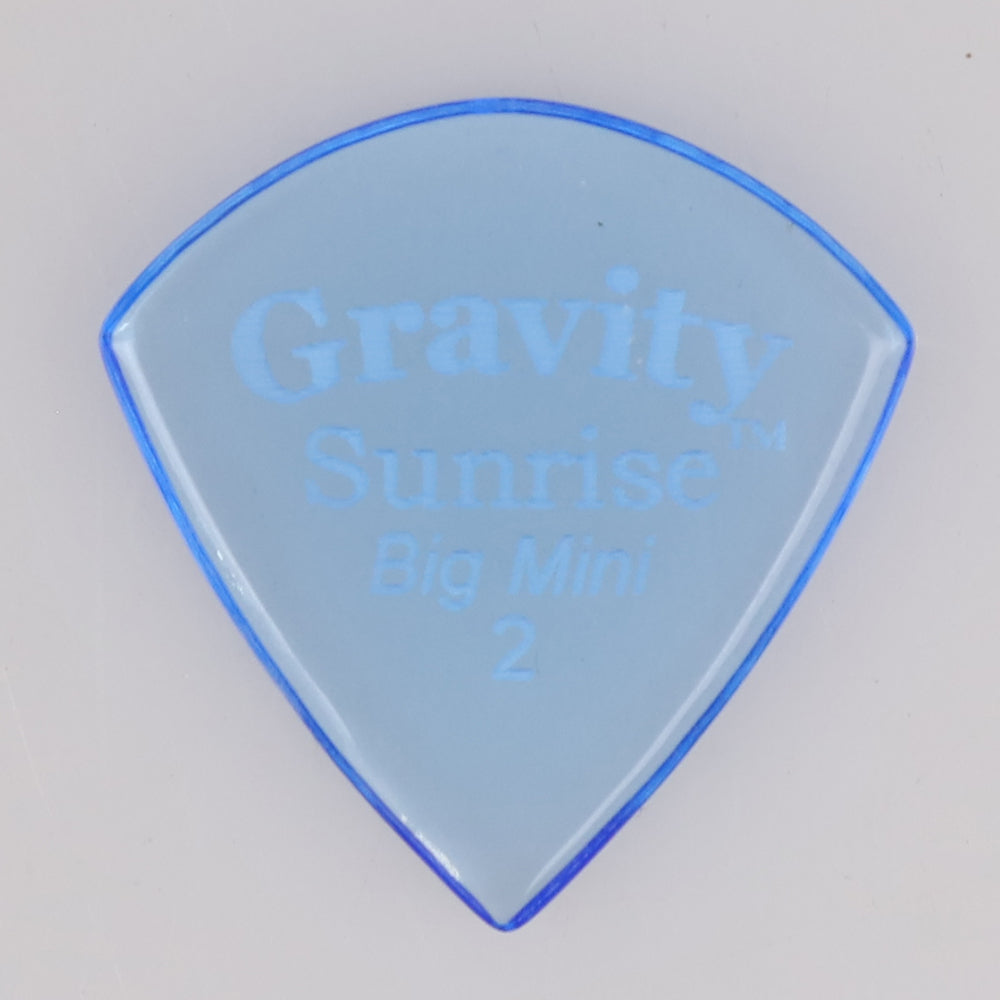 Gravity グラビティ Sunrise big mini ギターピック GSUB2P blue 滑り止め耐久性 1枚入り