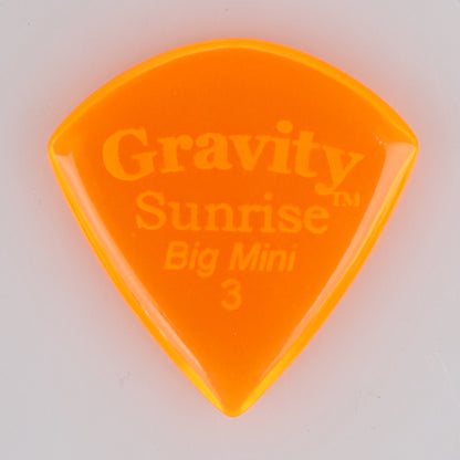 Gravity グラビティ Sunrise big mini ギターピック GSUB3P orange滑り止め耐久性 1枚入り