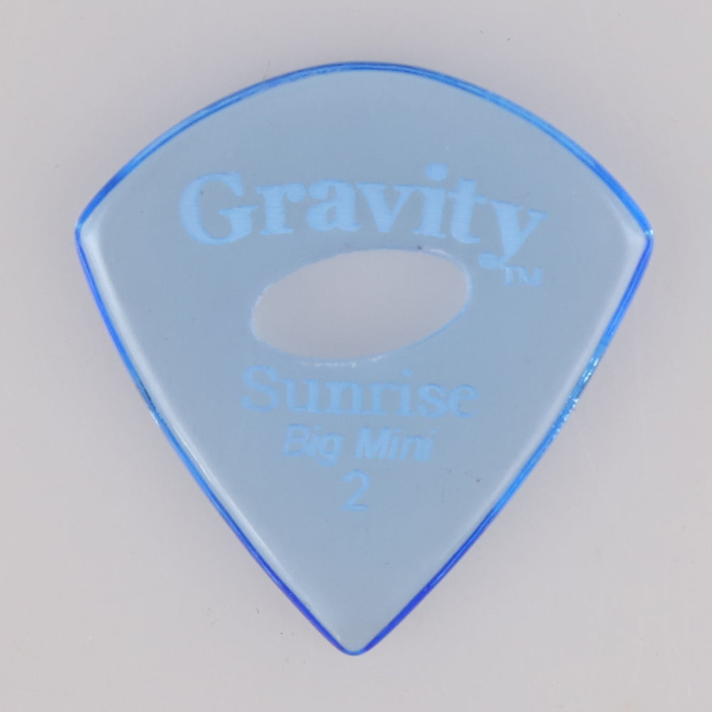 Gravity グラビティ Sunrise big mini ギターピック GSUB2PE  blue 楕円穴デザイン 滑り止め耐久性 1枚入り