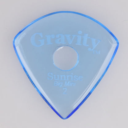 Gravity グラビティ Sunrise big mini ギターピック GSUB2PR  blue  丸穴デザイン 滑り止め耐久性 1枚入り