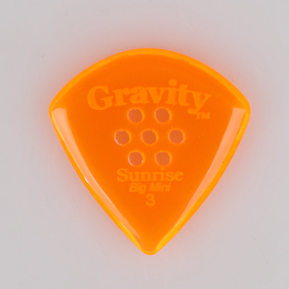 Gravity グラビティ Sunrise big mini ギターピック GSUB3PM  orange  多孔デザイン 滑り止め耐久性 1枚入り