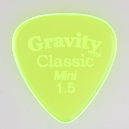 Gravity グラビティClassic Mini ギターピック JAZZ GCLM15P  fluorescent green 1枚入り
