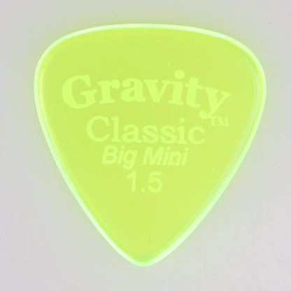 Gravity グラビティClassic big Mini ギターピック GCLB15P fluorescent green 1枚入り