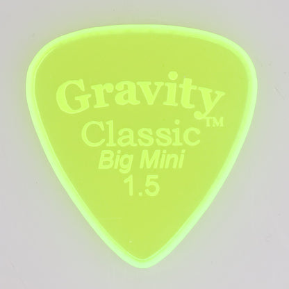 Gravity グラビティClassic big Mini ギターピックGCLB15M fluorescent green 1枚入り