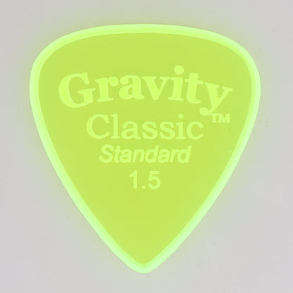 Gravity グラビティClassic Standard ギターピックGCLS15M fluorescent green 1枚入り
