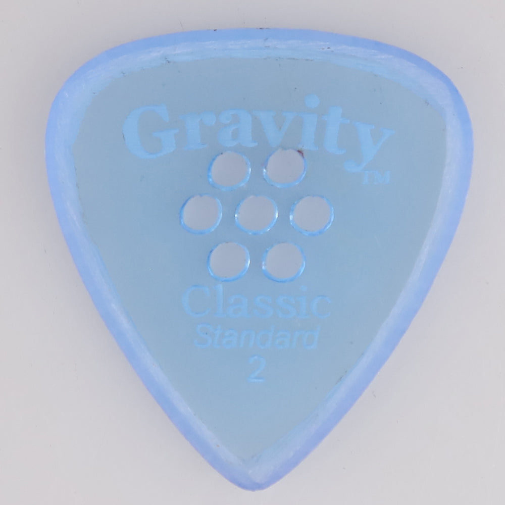 Gravity グラビティClassic Standard ギターピックGCLS2MM blue 多孔デザイン 1枚入り