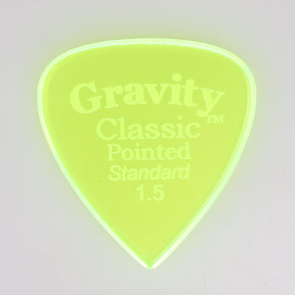 Gravity グラビティClassic Pointed Standard ギターピック GCPS15P green 1枚入り