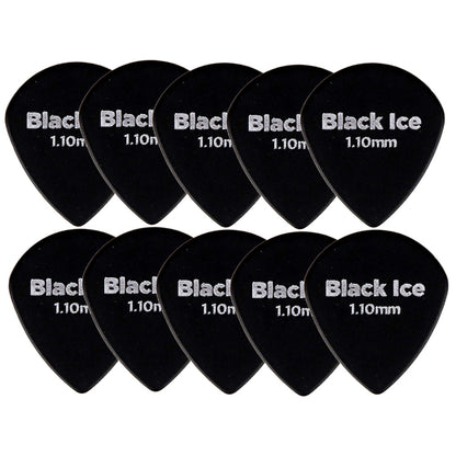 D'Addario Black Ice Jazzギターピック 10枚入り ジャズタイプ Delrin製
