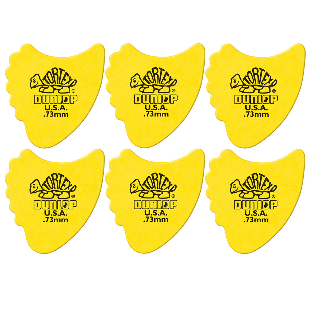 Jim Dunlop TORTEX FIN ギターピック フィンタイプ 414-◯◯ 6枚入り