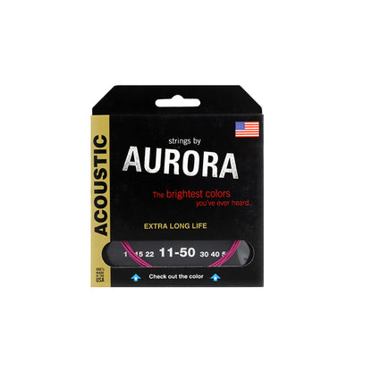 Aurora カラーアコースティックギター弦