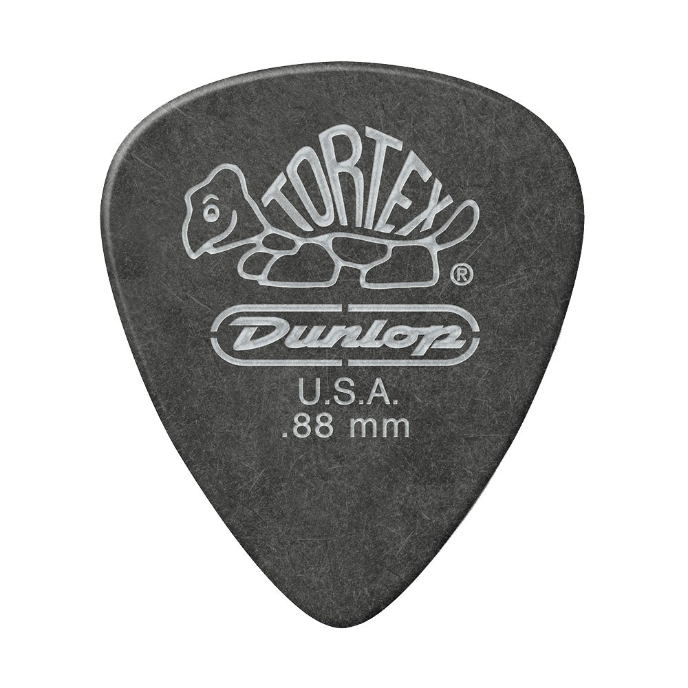 JIM Dunlop Tortex べっ甲柄 ブラックシルバー スタンダード ギターピック 488R 1枚入り