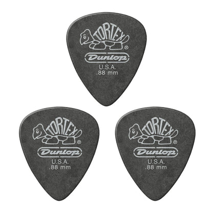 JIM Dunlop Tortex べっ甲柄 ブラックシルバー スタンダード ギターピック 488R 3枚入り