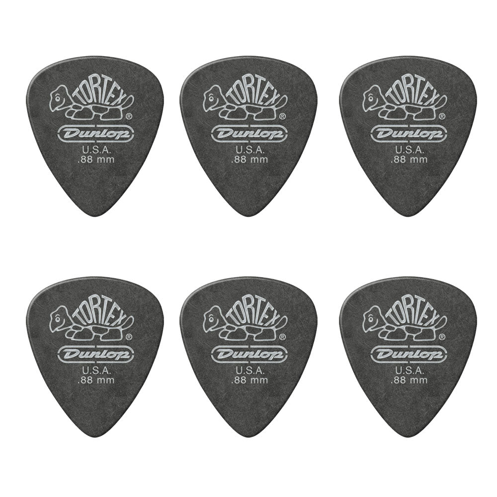 JIM Dunlop Tortex べっ甲柄 ブラックシルバー スタンダード ギターピック 488R 6枚入り