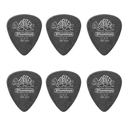 JIM Dunlop Tortex べっ甲柄 ブラックシルバー スタンダード ギターピック 488R 6枚入り