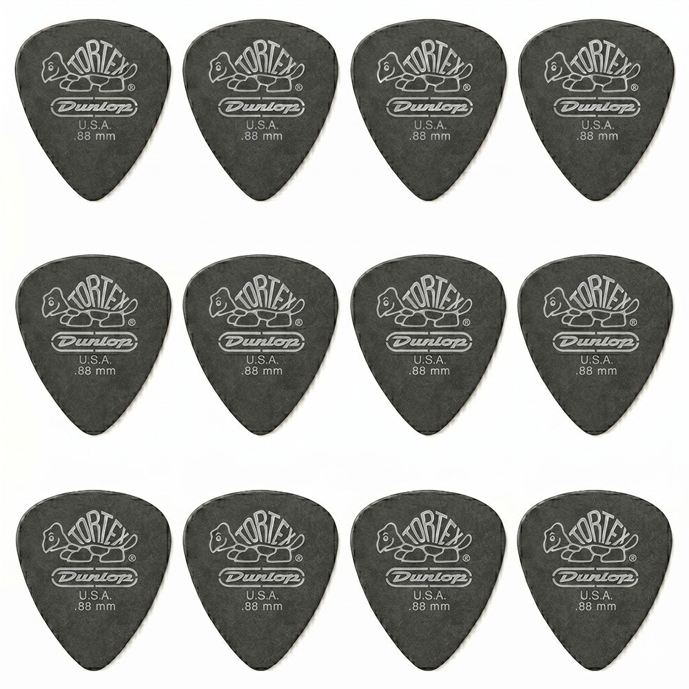 JIM Dunlop Tortex べっ甲柄 ブラックシルバー スタンダード ギターピック 488R 12枚入り