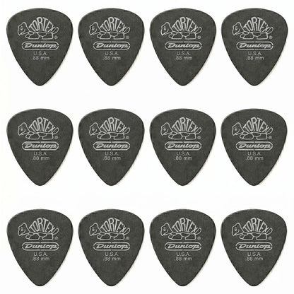JIM Dunlop Tortex べっ甲柄 ブラックシルバー スタンダード ギターピック 488R 12枚入り