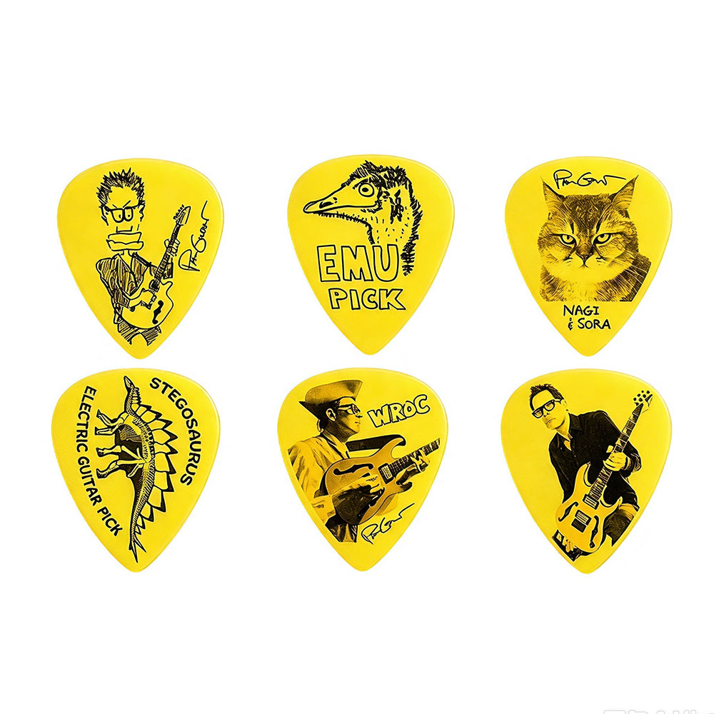Jim Dunlop Paul Gilbert Tortex TIII ギターピック PG462R73 6種類のデザイン 各1枚