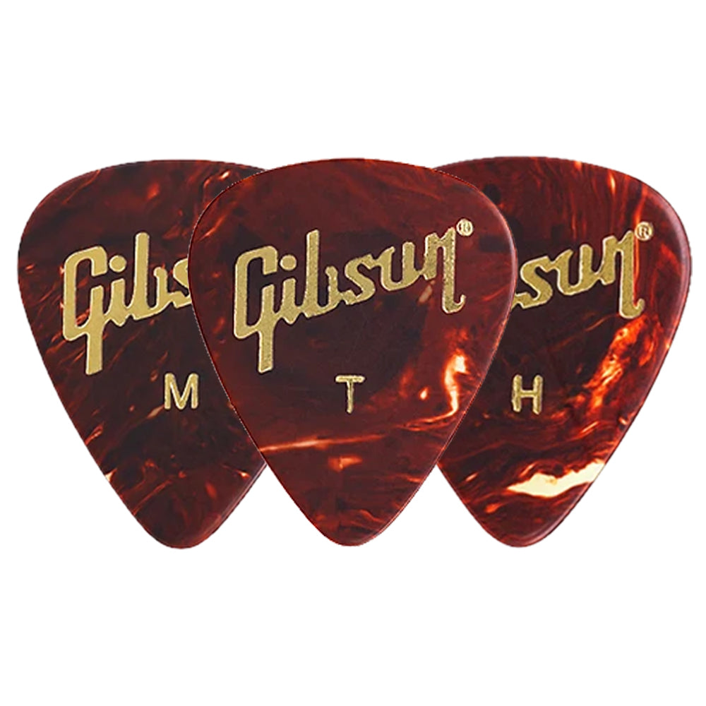 Gibson Tortoise  Celluloid ギターピック APRT12-74 3枚入り