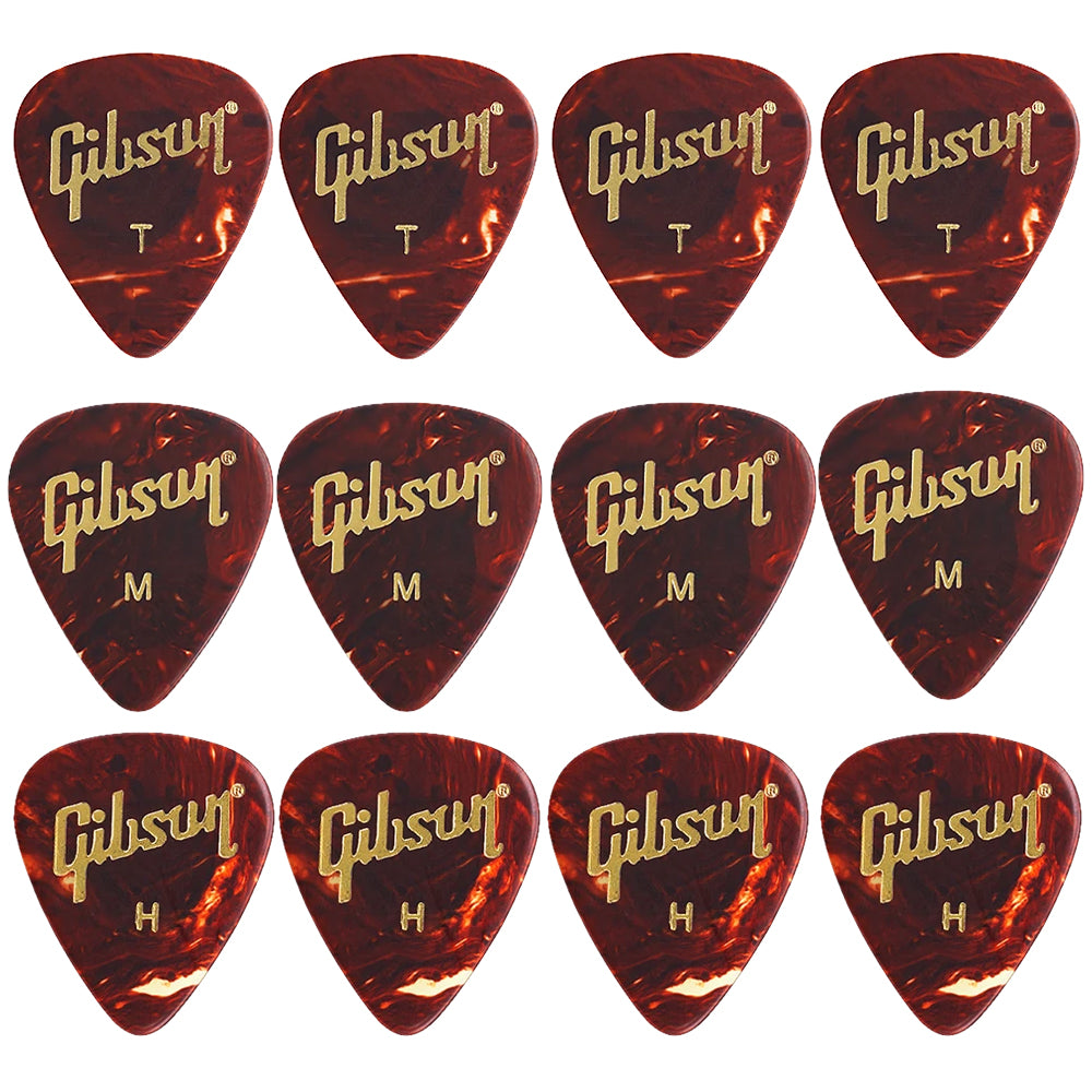 Gibson Tortoise  Celluloid ギターピック APRT12-74 12枚入り