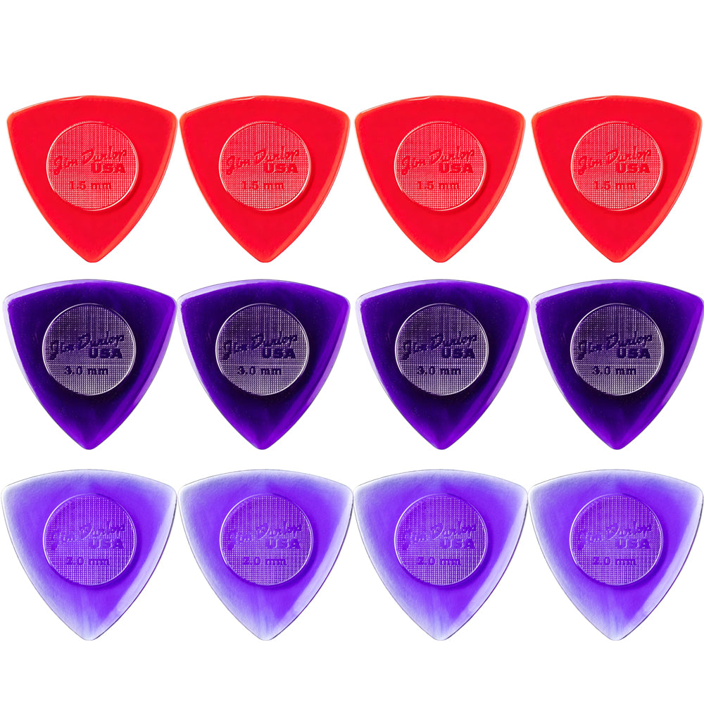 Jim Dunlop Tri Stubby  Lexan トライアングル ピック 1.5mm/2.0mm/3.0mm 12枚入り