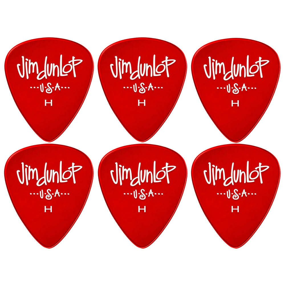 Jim Dunlop Gels ポリカーボネート ティアドロップ ピック 5ゲージ展開 6枚入り