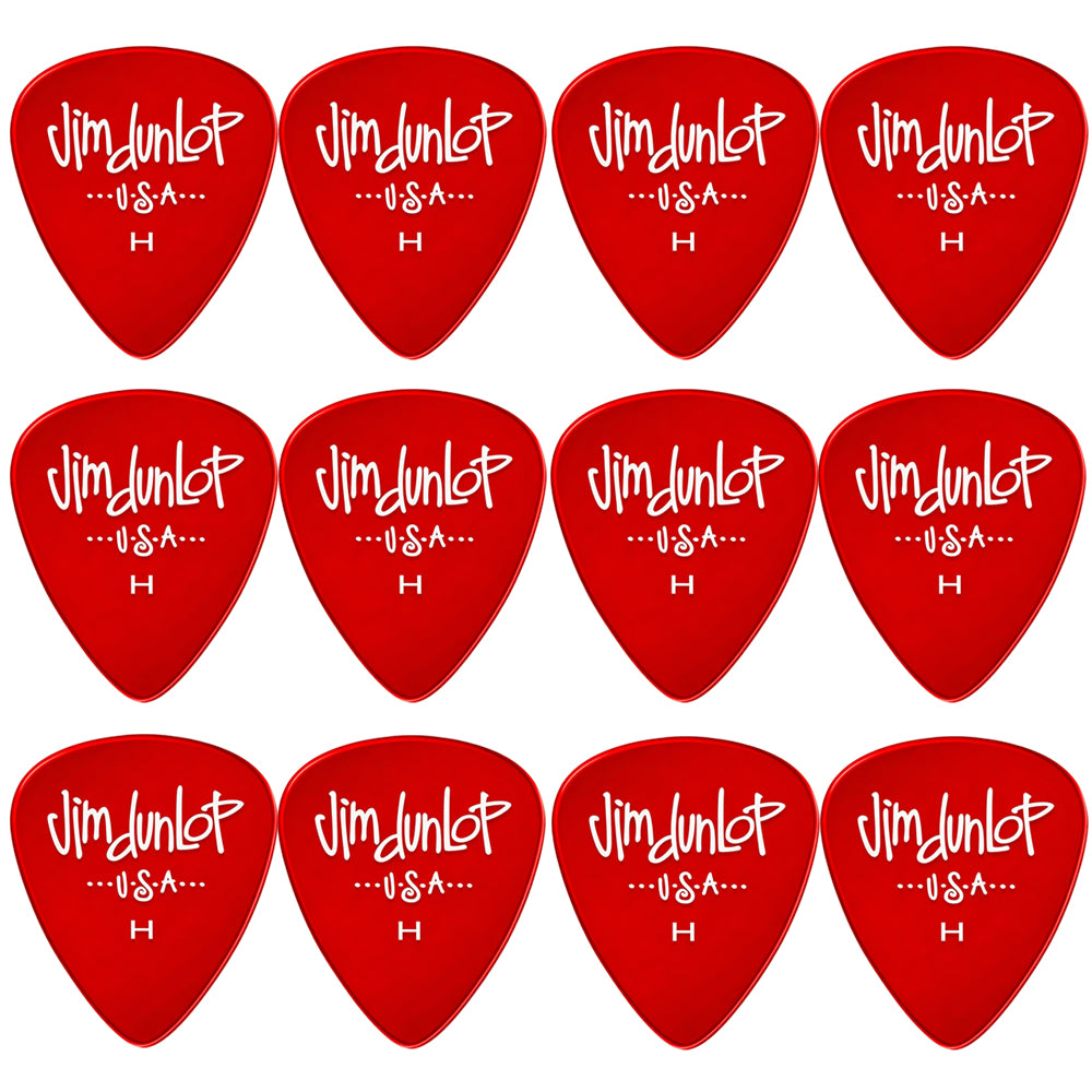 Jim Dunlop Gels ポリカーボネート ティアドロップ ピック 5ゲージ展開 12枚入り