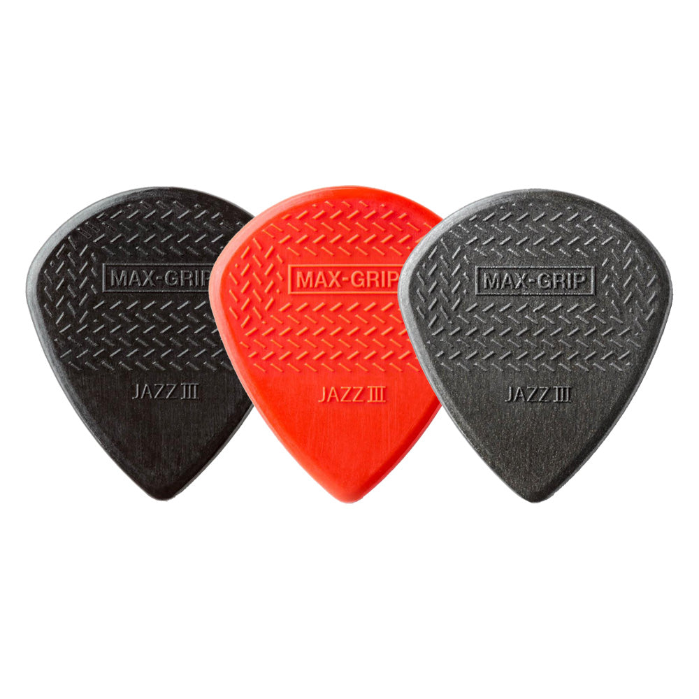 Jim Dunlop ジム ダンロップ 471R MAX-GRIP JAZZ III ギターピック 3枚入り