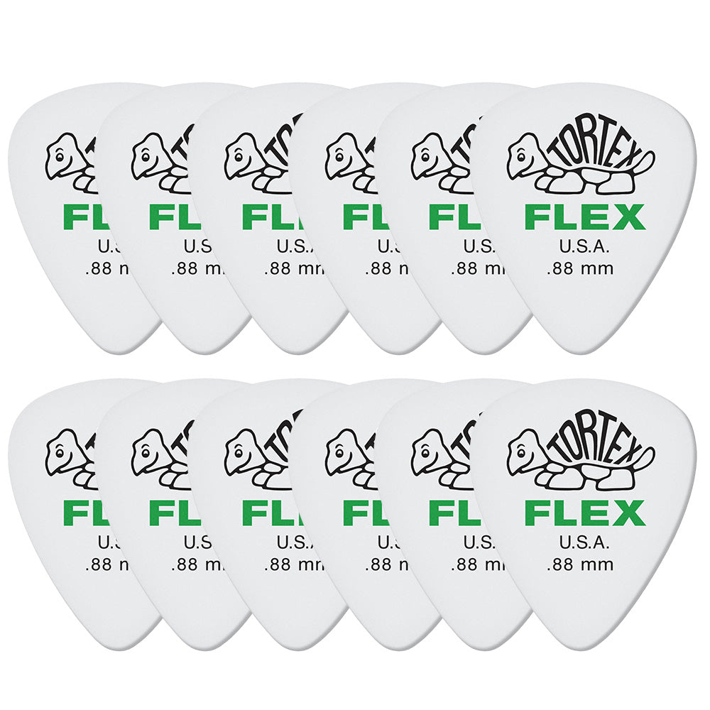 Jim Dunlop ジム ダンロップ 428R TORTEX FLEX STANDARD  ティアドロップギター ピック 12枚入り