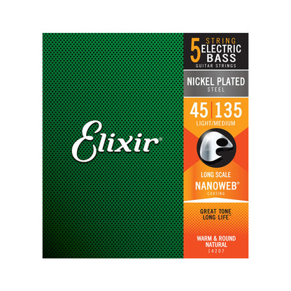 Elixir エリクサー 14-◯◯ 5弦ベース弦 ニッケルメッキ ステンレス
